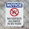 Signmission No Horses Allowed In RV Park, 7 in W x Rectangle, Plastic OS-2PACK-NS-P-710-V-14656 - alternate 5
